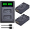 PowerTrust Confezione da 2 batterie EN-EL20 EN-EL20a e caricabatterie doppio LED per fotocamera Nikon P1000, Coolpix P950, 1 J3, J1, 1 j1, 1 J2, 1 AW1, 1 V3, Coolpix A, confezione da 2