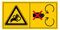 Aufkleber Warnung Achtung Einzugsgefahr Warn Schild Folie ähnl. ISO 7010, signalgelb | Größe wählbar Made in Germany, Größe: 10x5 cm