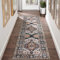 TALETA Flur Teppich Läufer rutschfest, Küchenläufer waschbar, Küchenteppich Vintage Teppichläufer für Küche, Terrassen, Eingang, Hallway, 80 x 300 cm
