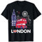 London vibes Famous Landmarks Souvenirs UK flag Coronation T-Shirt