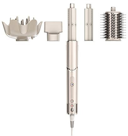 Shark FlexStyle 4-in-1 Air Styler & Hair Dryer for Curly & Coily Hair: Auto-Wrap Curlers, Oval Brush, Concentrator and Diffuser, No Heat Damage, Stone HD435SLUK