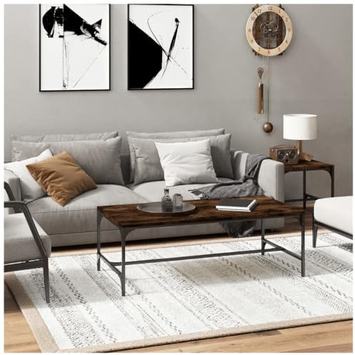 vidaXL Couchtisch Räuchereiche 100x50x35 cm Holzwerkstoff