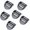BAIWOAK Scorrimento per scaletta, 20 mm, 25 mm, 32 mm, 38 mm, 50 mm, in plastica per scaletta, chiusura regolabile, per zaino, tessitura, cinghie, borse, Nero