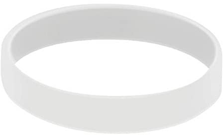 Agendepoint.it - Bracciale In Silicone, set da 5 Pezzi, Per Feste Piscine Brand E Discotechecm. 20x1,2 - Bianco