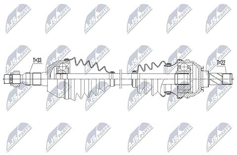 NTY Npw-Pl-119 Antriebswelle vorne links