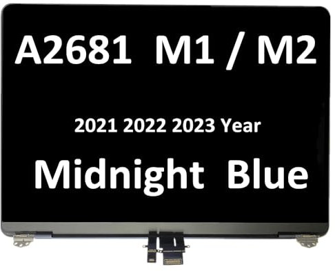 Pantalla LCD de repuesto para MacBook Air de 13 pulgadas A2681 2022 2023 M2 EMC 4074 azul oscuro medianoche