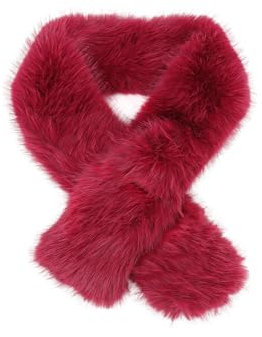 QUEEN HELENA Warmer Winterschal für Damen SC205 rot, Einheitsgröße