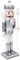 Baluue Traditionelle Dekoration Weihnachts-Nussknacker-Ornament Hölzerne Nussknacker-Figur Statue 31 cm Nussknacker-Soldat Marionette Tischdekoration Dekoration Silber