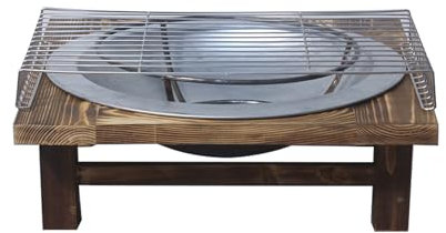 BNEI Braciere a Carbone, focolare Cinese, Base per Tronchi, in ghisa, per Il Riscaldamento Invernale, 50 * 50 * 16cm