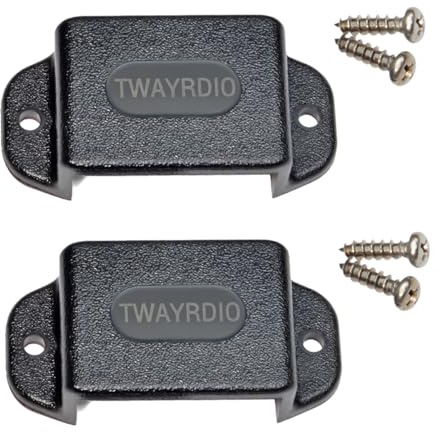 TWAYRDIO Dashboard Mount Holder for Handheld Radio, Belt Clip Hook with Screws for Motorola Talkabout Midland BaoFeng Retevis Yaesu Handhelds Walkie Talkie Two Way Radio, Pack of 2