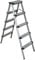 DIVID® Aluminum Klappleiter 2x3, 2x4 oder 2x5 Stufen | Trittleiter | Klappleiter | Mehrzweckleiter | Klappbar | Klapptrittleiter | (2x5)