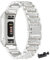 LXURY Bling Metall Armbänder kompatibel mit Fitbit Charge 5/ Charge 6 Armband, Funkelnd Diamant Metall Ersatz Armband (Silber)