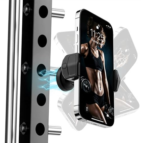 Laetass Magnetische Handyhalterung für Fitnessstudio,Gym Handyständer Kompatibel mit 4,7-6,5 iPhone & Samsung Smartphones fitnessstudio zubehör für Videos und Selfies