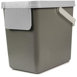 Snips Poubelle Tri Sélectif 25 litres, Poubelle de Tri de Cuisine 26 x 36 x 34 cm Couleur Grise, Made in Italy.