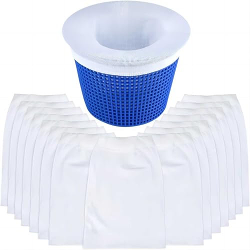 parallelower 20 Pièce Chaussettes de Skimmer de Piscine Filtre Skimmer Piscine Nylon pour Filtrer Feuilles Poils Impuretés (Blanc)