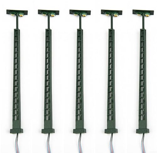 HEIBTENY 5 Stück Modelleisenbahn Lichter 1:160 Landschaft Spur N Licht Layout Lampen & Beleuchtung Für Modelleisenbahnen 3 V DC/AC Gaslaterne Gartenlampen Parklaternen
