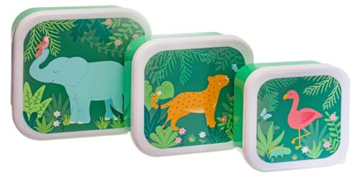 Sass & Belle Jungle Friends Lunch Boxes - Set of 3