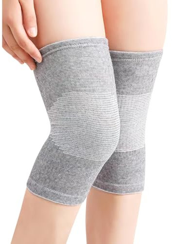 Ginocchiera Elastica in Fibra di Carbone di Bambù per lo Sport - Taglia Libera, Dispositivo Protettivo Comodo per Ginocchia