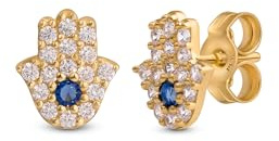 Amberta Glück Ohrstecker Gold 9 Karat mit Zirkonia für Damen