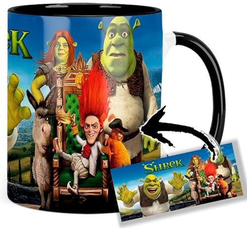 Shrek Forever After Fiona Tasse Innen & Henkel Schwarz Keramikbecher Mug
