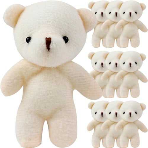 JOINPAYA 10 Stück Mini-Bär-Stofftiere: Winzige Weiche Bärenpuppe Kleine Plüschpuppe Kleine Stofftiere Bärendekorationen Teddybären Puppe Für Hochzeitsfeiergeschenke