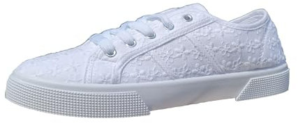 Urban Jacks Zita Women’s Canvas Trainers Broderie Anglaise-White-7