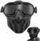 PBTMCD Vollgesichtsmaske Mit Antibeschlag-Lüfter, Metallmaschen-Taktische Sturzhelm-Masken, Airsoft-Schutzbrillenmaske, Paintball CS Schießspiele Tarnmaske(BCP)