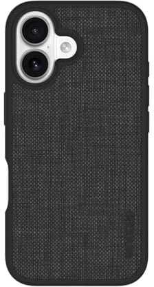 Incase ICON Schutzhülle mit Woolenex für iPhone 16, langlebig, schützend, leicht, wasserabweisend, kratzfest, mit kabellosem Magsafe-Laden, Graphit Woolenex