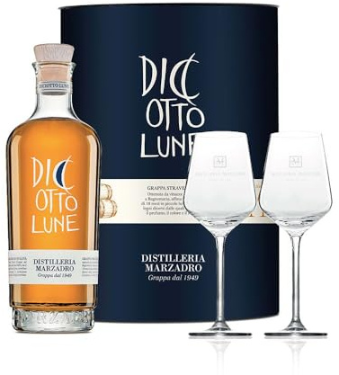 Marzadro Le Diciotto Lune Geschenkset mit 2 Gläsern 0,5l 41% Vol.