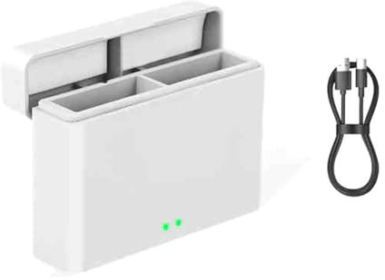 Ladebox mit 2 Steckplätzen für Action-Kamera, 4/3 Akkus, Ladepack für Fotografen und Abenteurer, einfach zu tragen