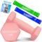 KESSER® Hanteln Hantelset 2er Set 2kg - 5kg farbig, Kurzhanteln Neopren, Hexagon, Krafttraining, Workout, Fitnesstraining, für Zuhause Mit Übungsheft, 2x Fitnessbänder