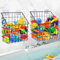 2 Pack Bath Toy Storage Organizer Basket, Large Metal Bathtub Shower Toy Organizer, Wall Mounted Hanging Shower Basket, Bath Toy Holder For Bathtub for Easy Access and Sorting Toys/Clothes/Toiletries