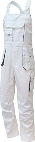 TRIUSO Power Latzhose Arbeitslatzhose weiß/grau Gr.66