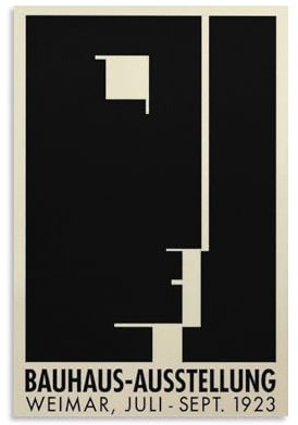 FDBEKPJY Bauhaus-Ausstellungsposter, Leinwand-Poster, Schlafzimmer-Dekor, Landschaft, Büro, Raumdekoration, Geschenk, 30 x 45 cm