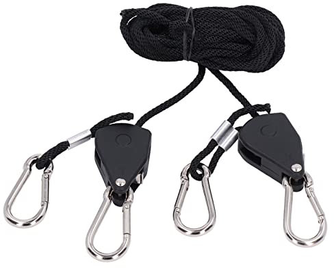 Segrehy Grow Light Rope Hanger Adjustable Automatic Locking Heavy Duty High Strength for Plant Lamp Ceiling LED Lights