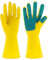 TOPPERFUN 1Paire Gants de Ménage Latex avec Éponge Absorbante pour Nettoyage Polyvalent Gants de Vaisselle Réutilisables pour Cuisine Jardinage et Entretien Animaux