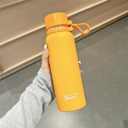 Insulated Cup, 304 Stainless Steel, Perfect for Gift,Gym,Sports,and Travel Water Bottle/22/29/37oz (Orange,1100ml)