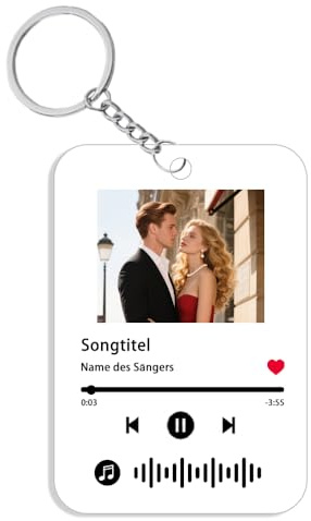 AnJeey Personalisiertes Doppelseitiges Foto Schlüsselanhänger mit Drehfunktion - Individuelles Acryl Geschenk für Familie, Freunde und Geliebte als Zeitlose Erinnerung