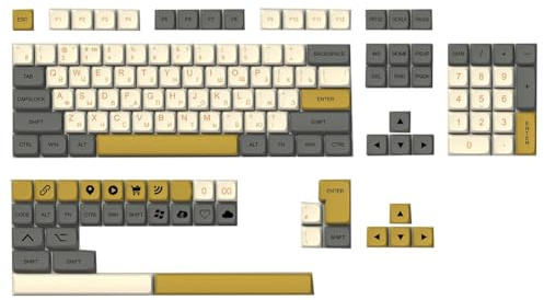 Jooehyer XDA PBT Keycap Set¨CColorblock Design 138 Keys PBT Material Sublimation for 68/75/84/96/980/104 for Keyboards Russian