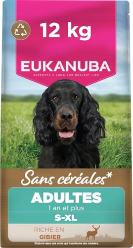 Eukanuba Grain Free Venison - Complete Dry Dog Food - For Adult Dogs 12KG | Premium dry food with game | no grain | for adult dogs