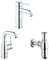 Grohe 23589001 Essence Einhand-Waschtischbatterie, S-Size, inkl. Waschtischarmatur und Geruchverschluss)