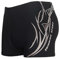 HHD Men's Swimming Trunks Shorts Swimwear Boxers Summer Beach Board Shorts Elastic Swimsuit Bottom Black