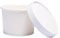 Belinlen 40 Set 12 oz Ice Cream Cups with Paper Lids, Paper Hot/Cold Soup Cups with Lids (White)