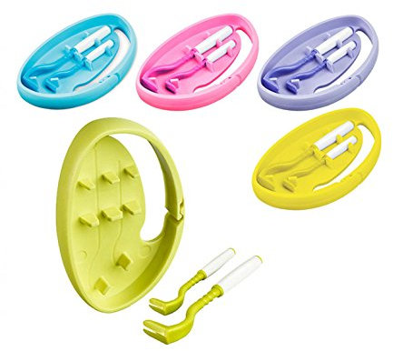 H3D Tick Twister® Haken mit Clipbox und Zeckenhaken - Moderner Kunststoffhaken für Wandmontage, max. 5 kg