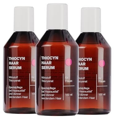 Thiocyn Haarserum gegen Haarausfall Frau 3 x 150 ml - Haarwachsstum beschleunigen mit Thiocyanat, Biotin & Riboflavin - Spezialpflege bei Haarausfall*