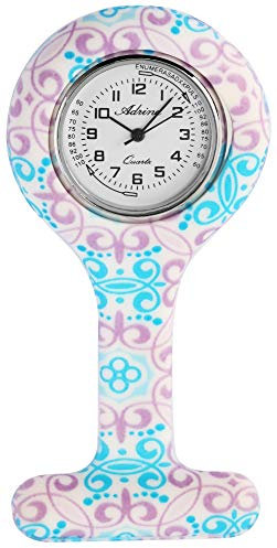 Adrina Unisex – Uhr Krankenschwesteruhr Ansteckuhr Revers Analog Quarz 4100008-008