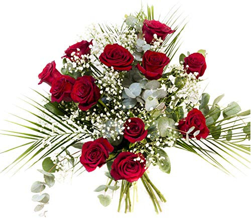 Acurrucalas® - Ramo de Flores Rosas Rojas con Dedicatoria - Ramo de Flores Frescas - Ramo de Flores Naturales - Entrega en 24 Horas de Martes a Sábado (12)