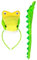 W WIDMANN MILANO Party Fashion - Verkleidungsset Krokodil, Haarreifen und Schwanz, Drache, Dino, Mottoparty, Karneval