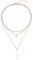 LEGITTA Damen Layered Kette mit Runder Plättchen Anhänger in Rosegold Zarte Kreis Mehrreihige Edelstahl Halskette aus Titan Nickelfrei
