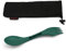 Wild Peak Plastic Spork - Lightweight & Strong All in one Spoon, Fork, Knife Cutlery with Optional Storage Bag ▲ (Army Green, with Storage Bag)